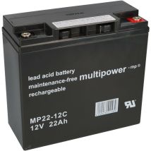 Blei-Akku MP22-12C Pb 12V 22Ah zyklenfest M6 Innengewinde - Multipower