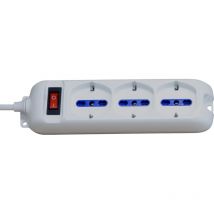 Multipresa Brennenstuhl H05VV-F 3G1,0 bianco con interruttore 3 prese (00228)