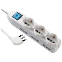 Multipresa Bipasso + Schuko + Int.lum Electraline
