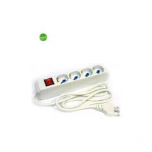 Multipresa Elettrocanali bianca spina 16 a + 4 prese schuko bipasso 10 / 16 a cavo 1,5 mt