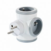 Watt&co - Multipresa wireless con spina girevole, 3 prese bianca watt&co watt&co