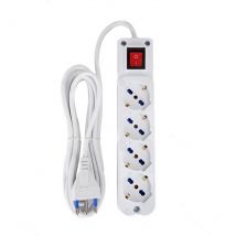 Aigostar - multiprise 4 prises universelles 16A 2500W avec interrupteur et 5M de câble