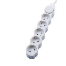 Multiprise 5 sockets - Cable 5m - protección IP20 - Uso interior - Blanco