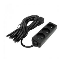 Ecolight - Multiprise à 3 prises 2P+T 500cm noir M20573 Eco Light