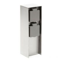 Multiprise Borne Carrée 2 Prises Électriques Pour Jardin Et Extérieur