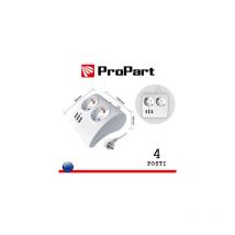 Propart - Multiprise de table 2 prises Schuko 16A 3 usb dc 5V Max 3.1A PEM8102S-W