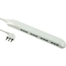 Electraline - Multiprise Électrique slim 4p 10/16a blanc 61910
