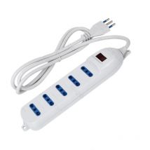 Aigostar - multiprise multifonctionnelle 5 prises doubles 16A 250V/2200W avec interrupteur et 5M de câble