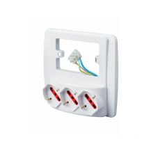 Rosi - Multiprise murale intelligente Emilia 3 prises Schuko Bipass RS-94132