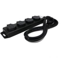 Keli - Multiprise Pro 4 prises à clapet 3G1.5 IP44 H05RRF