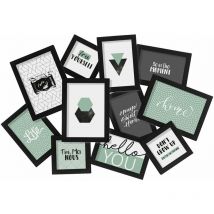 Multirama pour photos, cadre pour 11 photos, suspendu, blanc