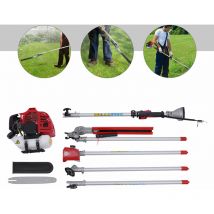 Multitool 4in1 Essence Débroussailleuse 51.7 cc sécateur taille-haie tronçonneuse