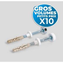 Mungo - Lot de 10 Kits de montage pour wc à poser 6x80 mm HM10 (SADAWC-GVP10)