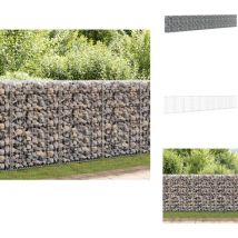 Mur à gabion avec couvercles Acier galvanisé 600x30x100 cm - Mur En Gabion - Cloture Gabion - Panneau De Clore - Décoration Jardin - Isolation