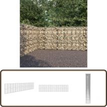 Mur à gabion avec couvercles Acier galvanisé 900x50x200 cm - Mur En Gabion - Cloture Gabion - Clôture Décorative - Panneau De Clôture - Décoration