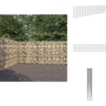 Mur à gabion avec couvercles Acier galvanisé 900x50x200 cm - Mur En Gabion - Cloture Gabion - Clôture Décorative - Panneau De Clôture - Décoration