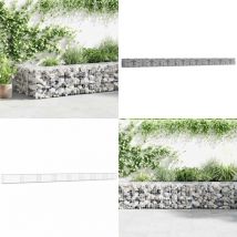 Mur à gabion avec couvercles Acier galvanisé 900x50x50 cm - Mur En Gabion - Cloture Gabion - Clôture Décorative - Panneau De Clôture - Isolation
