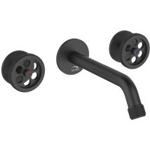 Laveo - Robinet Salle De Bain Mitigeur Lavabo Noir Industriel Muro Encastré
