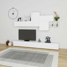 Toscohome - Mur de rangement 260 cm. couleur blanc - Tromen MTV234476