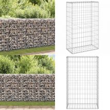 Mur en gabion avec couvercles Acier galvanisé 60x30x100 cm - Mur En Gabion - Cloture Gabion - Panneau De Clôture - Clôture Décorative - Clôture