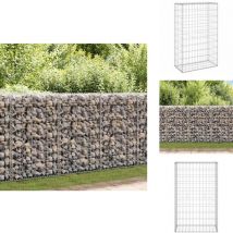 Mur en gabion avec couvercles Acier galvanisé 60x30x100 cm - Mur En Gabion - Cloture Gabion - Panneau De Clôture - Clôture Décorative - Clôture