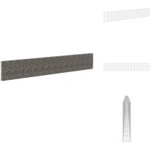 Mur en gabion avec couvercles Acier galvanisé 900x30x150 cm - Mur En Gabion - Cloture Gabion - Panneau De Clôture - Clôture Décorative - Clôture