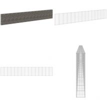 Mur en gabion avec couvercles Acier galvanisé 900x30x150 cm - Mur En Gabion - Cloture Gabion - Panneau De Clôture - Clôture Décorative - Clôture
