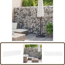 Mur en gabion avec couvercles Acier galvanisé 900x30x200 cm - Mur En Gabion - Clôture En Gabion - Panneau De Clôture - Clôture Métallique
