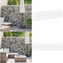 Mur en gabion avec couvercles Acier galvanisé 900x30x200 cm - Mur En Gabion - Clôture En Gabion - Panneau De Clôture - Clôture Métallique