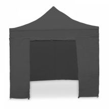 Mob Event Pro – Mur porte gris 4 m – Polyester 300 g/m² – Accessoires pour kiosque, barnum, tonnelle