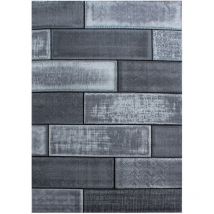 Plus - mur - Tapis à motifs Mur en Briques - Gris (200x290cm)