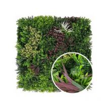 Mur végétal artificiel Oasis 1m x 1m, Long 7 m