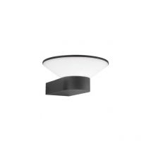 Aplique de pared led AC220/240V 13W 500lm 110° Gris Resistente al agua IP54 IK08 89mmx198mm - Blanco cálido 3000K