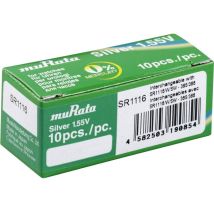 Murata Batteria A Bottone 366 1.55 V 10 Pz. 30 Mah Ossido D'Argento Sr1116-pbww