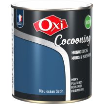 Durieu - Peinture D'Intérieur Monocouche Pour Murs & Boiseries Oxi Cocooning Murs & Boiseries Satin Bleu Océan (ox41) 2.5 Litres