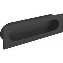 Siro - Muschelgriff Azan Breite 125mm - Griffmuschel Zum Einlassen Mit Griffmulde, Zinkdruckguss Schwarz Matt