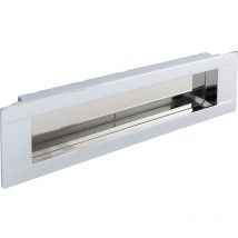 Estamp - Griffmuschel Cian la 160, Breite 180mm - Griff zum Einlassen - Griffmulde für Schiebetür - Zinkdruckguss verchromt poliert