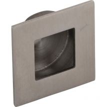 Technik Team - Muschelgriff Eros 30mm Einlass ø 24mm zum Einlassen, Edelstahl gebürstet