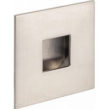 Griffmuschel Geometrix 73x73mm - Muschelgriff quadratisch - Griff mit Rahmen zum Einlassen - Zinkdruckguss Edelstahl Effekt - Estamp