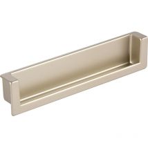 Muschelgriff Syrakus la 128 Einlassgriff mit Einlassmaß 134x26,2mm, Zinkdruckguss neusilber