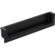 Muschelgriff Syrakus la 128 Einlassgriff mit Einlassmaß 134x26,2mm, Zinkdruckguss schwarz matt