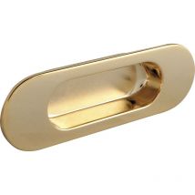 Estamp - Griffmuschel Zalya Breite 151mm - Griff für Schiebetür - Muschelgriff zum Einlassen - Zinkdruckguss vergoldet