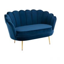 Pascal Morabito - Muschelsofa 2-Sitzer - Samt - Dunkelblau - dandelion von