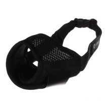 Muselière noir en nylon doux taille S pour chien - Flamingo