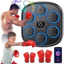 Sunxury - Music Boxing Machine, Machine de Boxe Électronique Intelligente avec Musicale, 9 Vitesses, 9 Modes d'entraînement, Bluetooth, Compteur