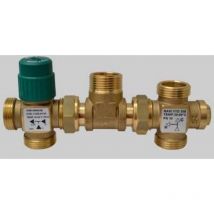 703001195 Kit Solare Termico con Deviatrice Termostatica a Taratura Fissa (45/55°C) e Miscelatore Regolabile (30-60°C) - MUT