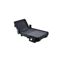 Appareil à sandwich + plancha 2000w - ouverture jusqu'à 180o - gril + plaques lisses - sélecteur de température - plaque supérieure inclinable