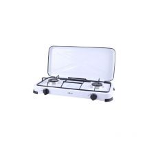 Muvip - gazinière 2 brûleurs - allumage manuel - grilles amovibles - couvercle de protection