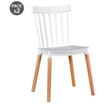 Pack 2 chaises design d800 - colour white - Muvip