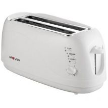 Toaster 1300w - capacité pour 4 tranches - 6 niveaux de grillage - fonction de chauffage, de décongélation et de réchauffage - arrêt automatique et